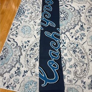 Authentic Coach Script Print Muffler Style Scarf